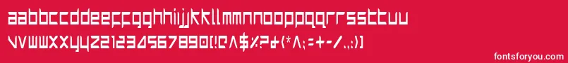 HarrierCondensed Font – White Fonts on Red Background