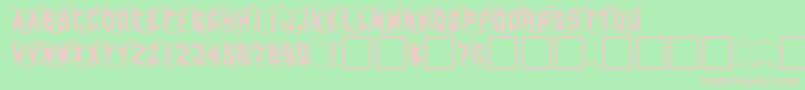 Shohlfold Font – Pink Fonts on Green Background