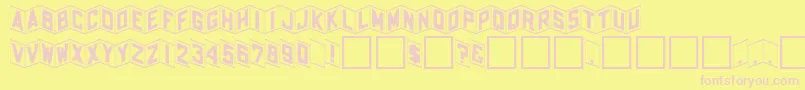 Shohlfold Font – Pink Fonts on Yellow Background