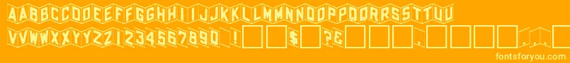 Shohlfold Font – Yellow Fonts on Orange Background