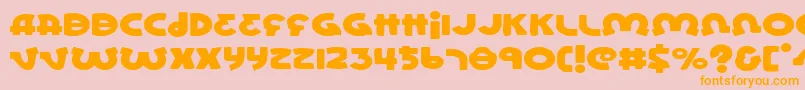 LionelExpanded Font – Orange Fonts on Pink Background