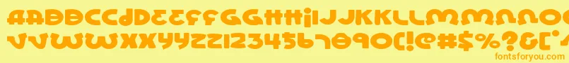 LionelExpanded Font – Orange Fonts on Yellow Background