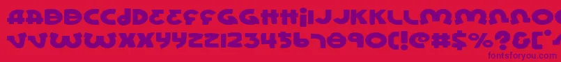 LionelExpanded Font – Purple Fonts on Red Background