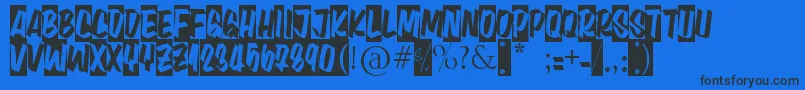 Aula402 Font – Black Fonts on Blue Background