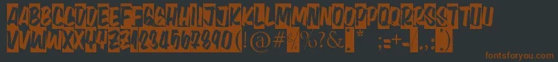 Aula402 Font – Brown Fonts on Black Background