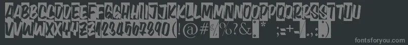 Aula402 Font – Gray Fonts on Black Background