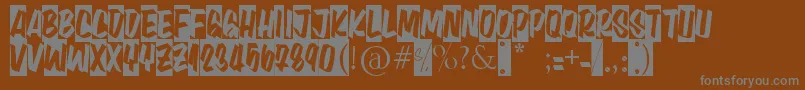 Aula402 Font – Gray Fonts on Brown Background