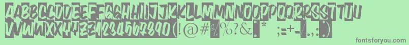 Aula402 Font – Gray Fonts on Green Background