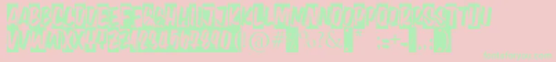 Aula402 Font – Green Fonts on Pink Background