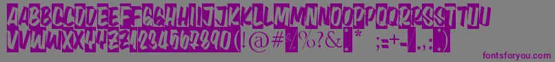 Aula402 Font – Purple Fonts on Gray Background