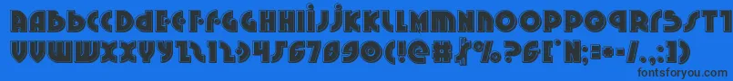 Neuralnomiconbevel Font – Black Fonts on Blue Background