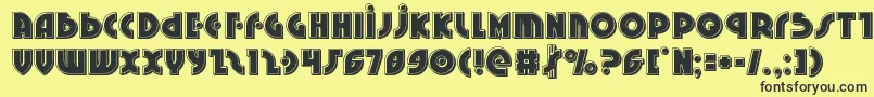 Neuralnomiconbevel Font – Black Fonts on Yellow Background