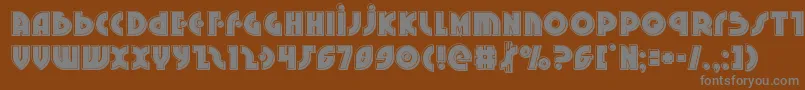 フォントNeuralnomiconbevel – 茶色の背景に灰色の文字