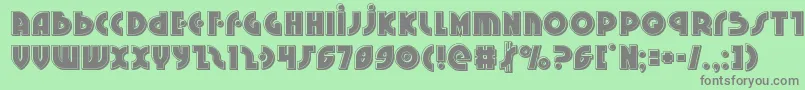 Neuralnomiconbevel Font – Gray Fonts on Green Background
