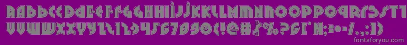 Neuralnomiconbevel-Schriftart – Graue Schriften auf violettem Hintergrund