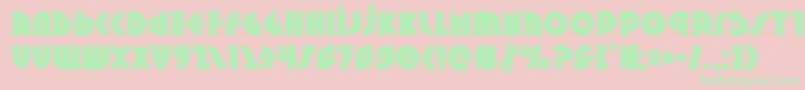 Шрифт Neuralnomiconbevel – зелёные шрифты на розовом фоне