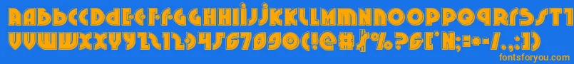 Neuralnomiconbevel Font – Orange Fonts on Blue Background