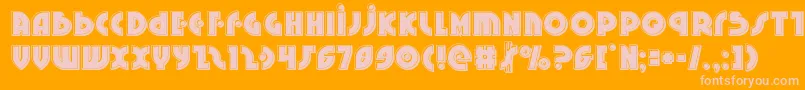 Police Neuralnomiconbevel – polices roses sur fond orange