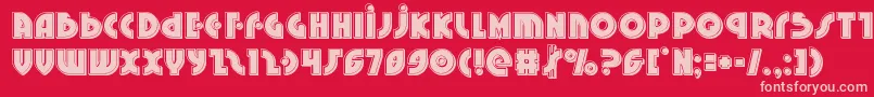 Neuralnomiconbevel Font – Pink Fonts on Red Background