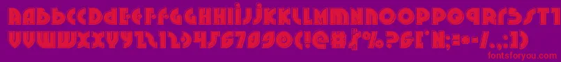Neuralnomiconbevel Font – Red Fonts on Purple Background