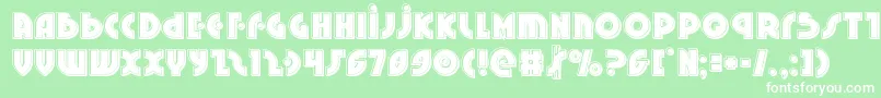 Neuralnomiconbevel Font – White Fonts on Green Background