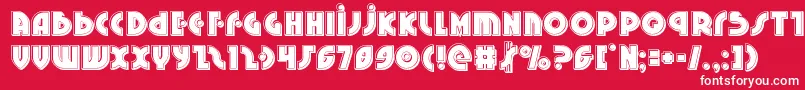 Neuralnomiconbevel Font – White Fonts on Red Background