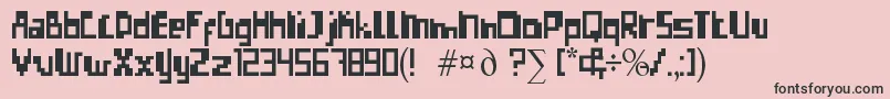 ErrorizeRegular Font – Black Fonts on Pink Background