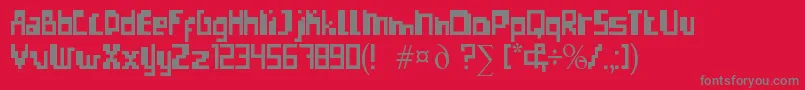 ErrorizeRegular Font – Gray Fonts on Red Background