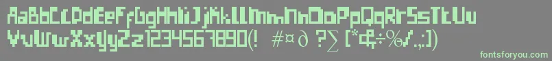 ErrorizeRegular Font – Green Fonts on Gray Background
