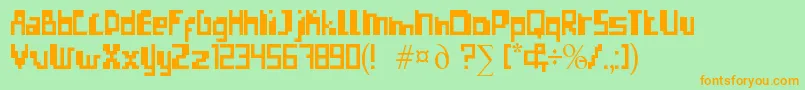 ErrorizeRegular Font – Orange Fonts on Green Background