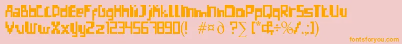 ErrorizeRegular Font – Orange Fonts on Pink Background