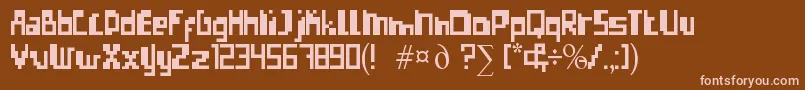 ErrorizeRegular Font – Pink Fonts on Brown Background