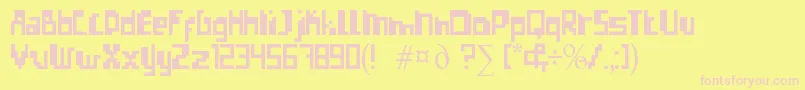 ErrorizeRegular Font – Pink Fonts on Yellow Background