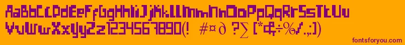 ErrorizeRegular Font – Purple Fonts on Orange Background