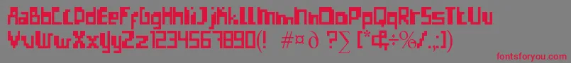 ErrorizeRegular Font – Red Fonts on Gray Background
