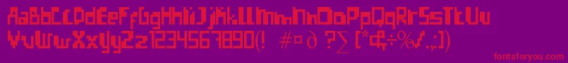 fuente ErrorizeRegular – Fuentes Rojas Sobre Fondo Morado