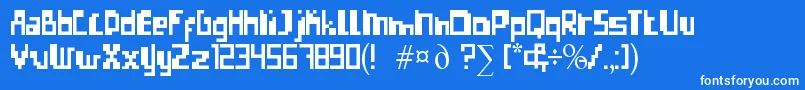 ErrorizeRegular Font – White Fonts on Blue Background