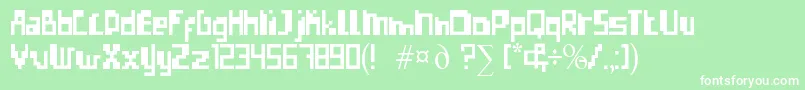 ErrorizeRegular Font – White Fonts on Green Background