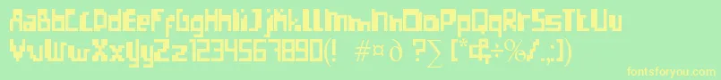 ErrorizeRegular Font – Yellow Fonts on Green Background