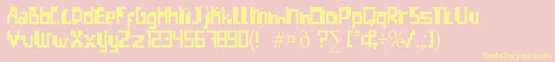 ErrorizeRegular Font – Yellow Fonts on Pink Background