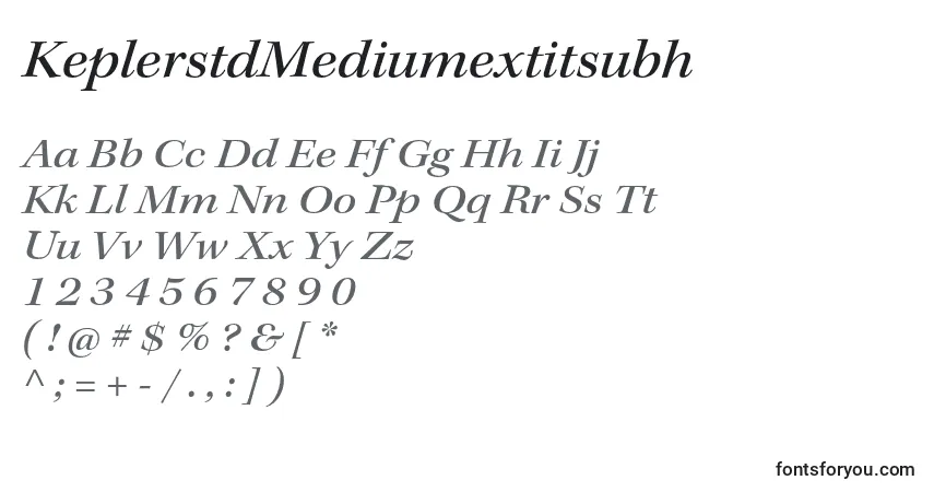Fuente KeplerstdMediumextitsubh - alfabeto, números, caracteres especiales