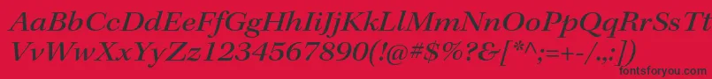 KeplerstdMediumextitsubh Font – Black Fonts on Red Background