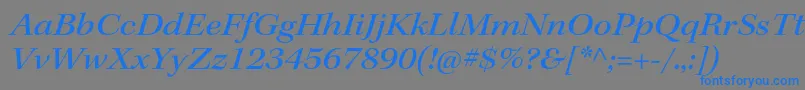 KeplerstdMediumextitsubh Font – Blue Fonts on Gray Background