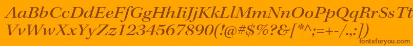 KeplerstdMediumextitsubh Font – Brown Fonts on Orange Background