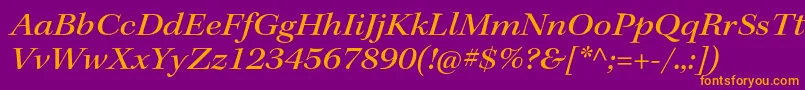 KeplerstdMediumextitsubh Font – Orange Fonts on Purple Background