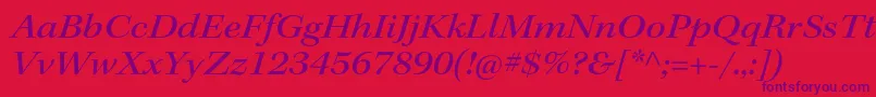 KeplerstdMediumextitsubh Font – Purple Fonts on Red Background