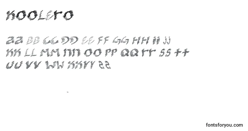 KoolerO-fontti – aakkoset, numerot, erikoismerkit