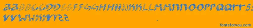 KoolerO Font – Blue Fonts on Orange Background