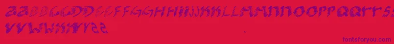 KoolerO-Schriftart – Violette Schriften auf rotem Hintergrund