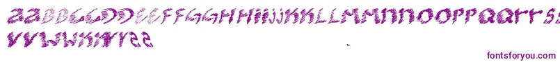 KoolerO-Schriftart – Violette Schriften auf weißem Hintergrund